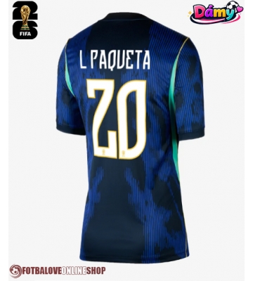 Brazílie Lucas Paqueta #20 Venkovní Dres pro Dámy MS 2026 Krátkým Rukávem